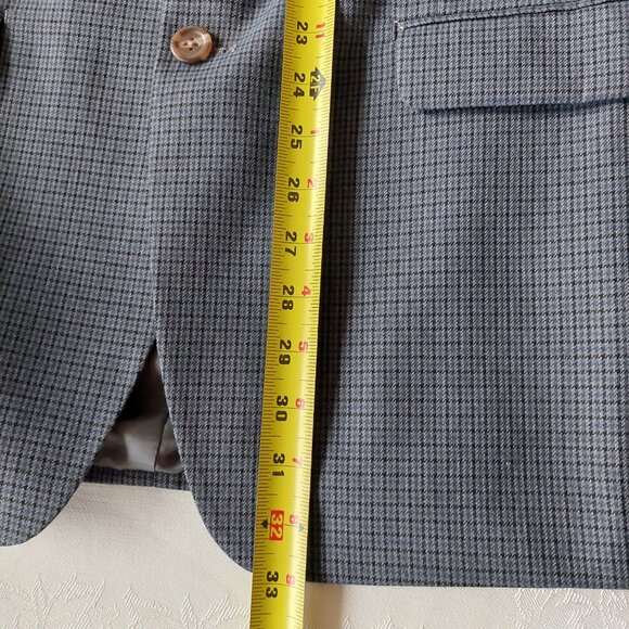 CHAPS  42R Blue Plaid Men's Blazer - Picture 9 of 11